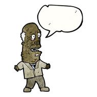 cartoon shocked old man with speech bubble N37