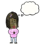 cartoon nervous woman N40