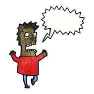 cartoon terrified man N309