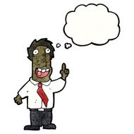 cartoon businessman with idea bubble N2