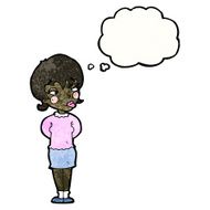 cartoon thinking woman N2