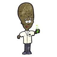 cartoon big head scientist N3