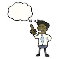 cartoon businessman with thought bubble N13