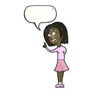 cartoon woman with great idea N25