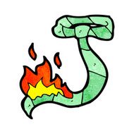 cartoon burning tie N6