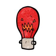Red Light Bulb Cartoon N5