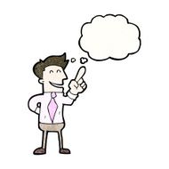 cartoon man with great idea N50
