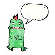 cartoon nervous little monster N2