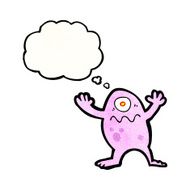 cartoon little pink alien N2