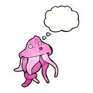 cartoon jellyfish with thought bubble N4