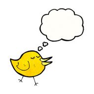 cartoon little yellow bird N13