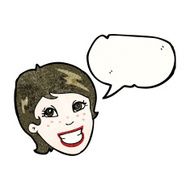 cartoon grinning pretty face N2