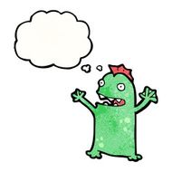 cartoon little swamp monster N4