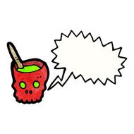 cartoon spooky skull N191