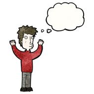 cartoon boy with thought bubble N31