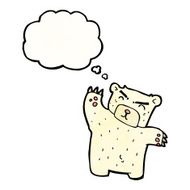 cartoon polar bear with thought bubble N57