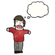 frightened man with thought bubble cartoon N4