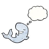 whale with thought bubble cartoon N2