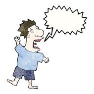 cartoon shrieking man N18