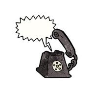 cartoon retro telephone N9