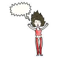cartoon woman waking from nightmare N4