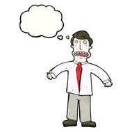 cartoon businessman shrugging shoulders N17