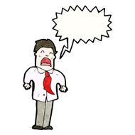 cartoon shrieking man N19