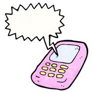 cartoon phone with speech bubble N2