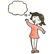 cartoon girl with thought bubble N37