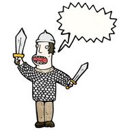cartoon medieval soldier N12