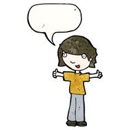 cartoon boy giving thumbs up gesture N2