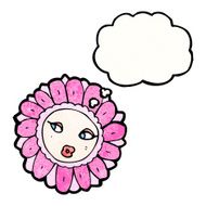 cartoon flower face N10