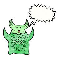 roaring monster cartoon N4