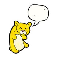 cartoon bear with speech bubble N42