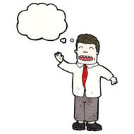 cartoon man with thought bubble N79