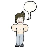 cartoon man with speech bubble N53