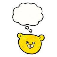 cartoon teddy bear with thougth bubble N2