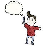 cartoon man combing hair N17