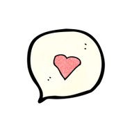 cartoon love heart speech bubble N3