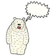 roaring polar bear cartoon N2