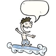 cartoon surfer with speech bubble N2
