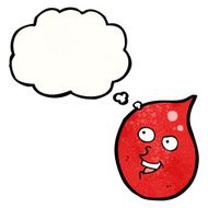 cartoon blood drop with face N2
