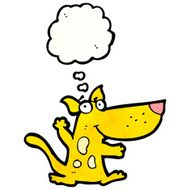 cartoon dog with thought bubble N47
