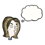 Cartoon Annoyed Woman With Thought Bubble N201