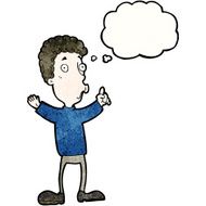 cartoon boy with idea N93