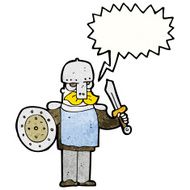 cartoon medieval soldier N13