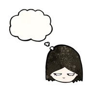 cartoon grumpy girl N2