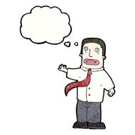 cartoon man with thought bubble N83