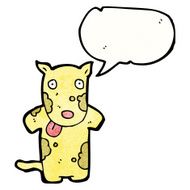 cartoon dog with speech bubble N45