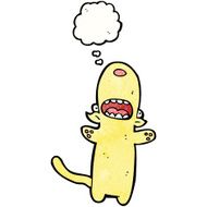 cartoon dog with thought bubble N49